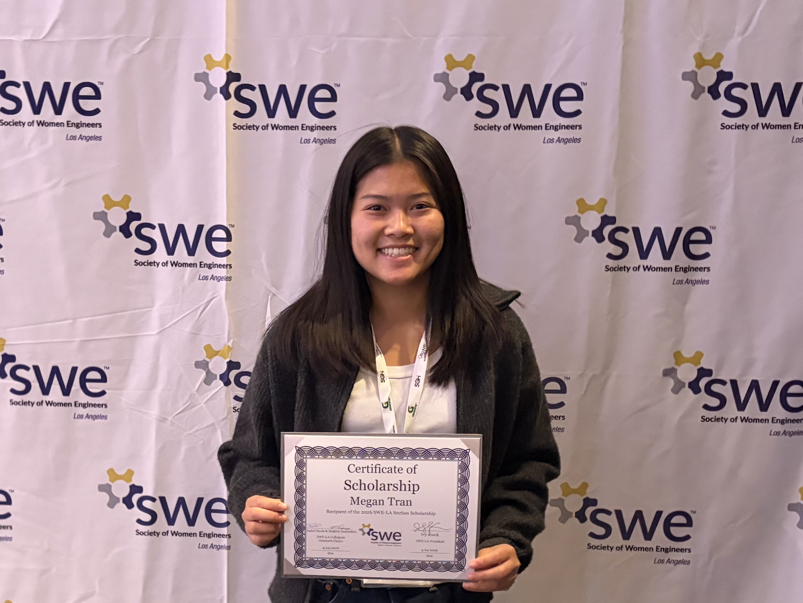 Receiving SWE-LA scholarship