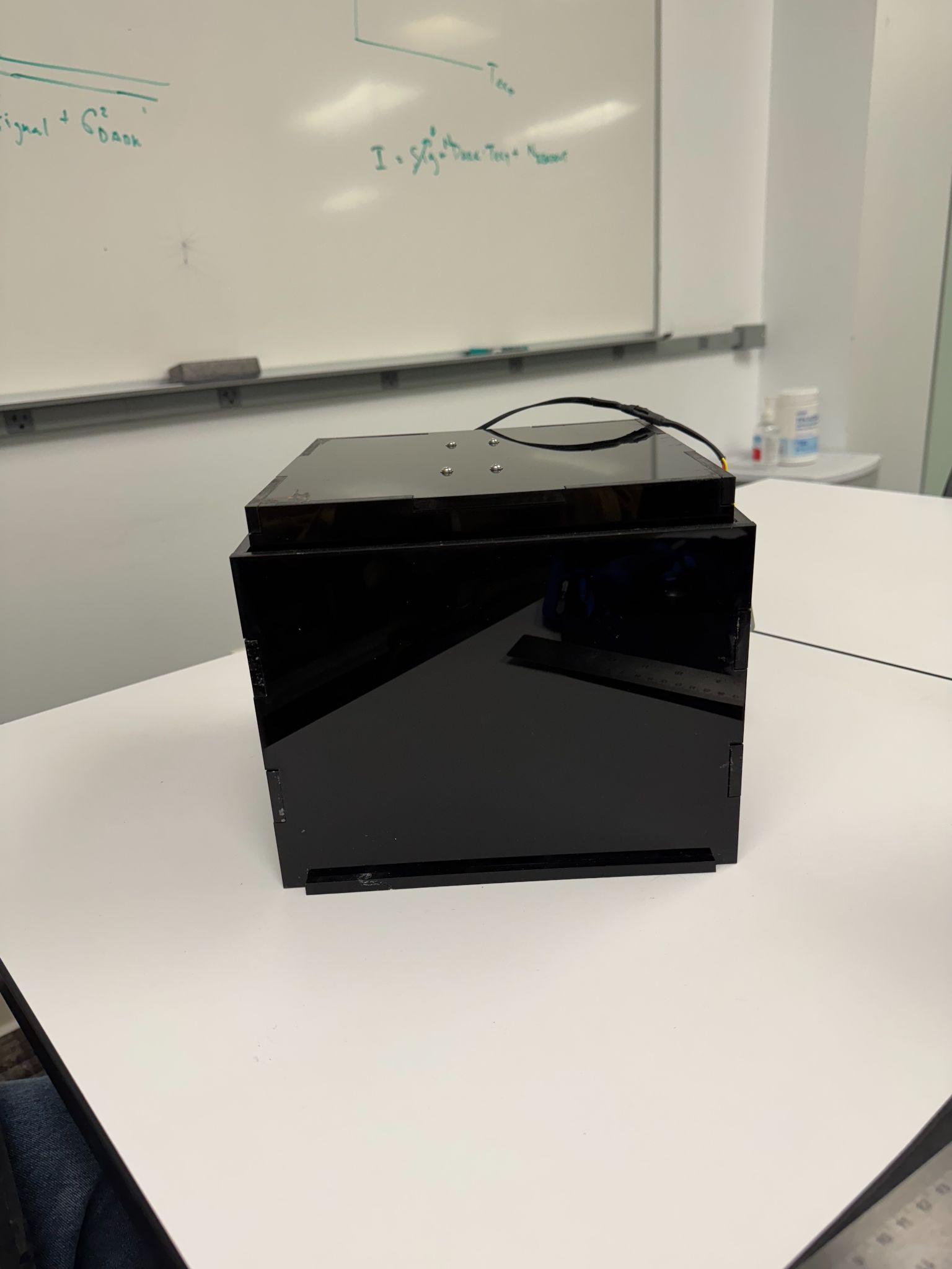 The OpenIVIS box, closed and light-tight